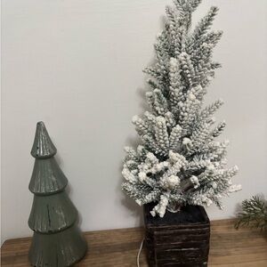 Snowy Green Holiday Tree Decor lot
